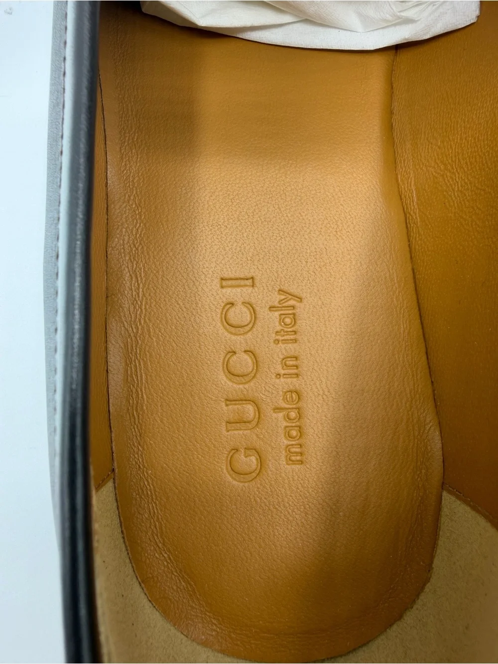 NIB Gucci Men’s GG Logo Monogram Jordaaan Brown Grey Horsebit Slip On Loafers